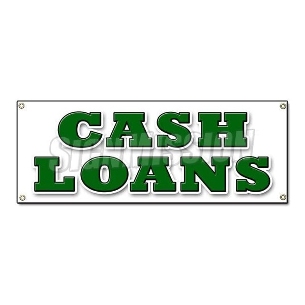 Signmission CASH LOANS BANNER SIGN payday advance quick title pawn shop for gold today B-Cash Loans - main